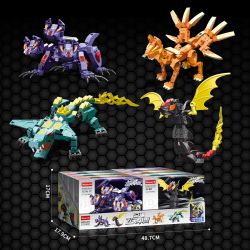 WANGAO 188046 CON THÚ BỌC THÉP KẾT HỢP bộ đồ chơi xếp lắp ráp ghép mô hình 581 khối