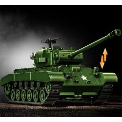 12GO 97011 M26 PERS BREATH BỂ NẶNG tỷ lệ 1:28 bộ đồ chơi xếp lắp ráp ghép mô hình Military Army M26 PERSHING Quân Sự Bộ Đội 1703 khối