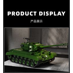 12GO 97011 M26 PERS BREATH BỂ NẶNG tỷ lệ 1:28 bộ đồ chơi xếp lắp ráp ghép mô hình Military Army M26 PERSHING Quân Sự Bộ Đội 1703 khối