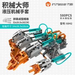 IM.MASTER QIHUI 6842 6843 BẬC THẦY MÁY MÓC GĂNG TAY NANO-HYDRAULIC bộ đồ chơi xếp lắp ráp ghép mô hình Technic Kỹ Thuật Công Nghệ Cao Mô Hình Phương Tiện 580 khối