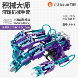 IM.MASTER QIHUI 6842 6843 BẬC THẦY MÁY MÓC GĂNG TAY NANO-HYDRAULIC bộ đồ chơi xếp lắp ráp ghép mô hình Technic Kỹ Thuật Công Nghệ Cao Mô Hình Phương Tiện 580 khối