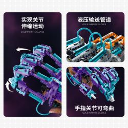 IM.MASTER QIHUI 6842 6843 BẬC THẦY MÁY MÓC GĂNG TAY NANO-HYDRAULIC bộ đồ chơi xếp lắp ráp ghép mô hình Technic Kỹ Thuật Công Nghệ Cao Mô Hình Phương Tiện 580 khối