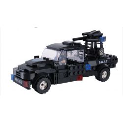 WOMA C0523 0523 Xếp hình kiểu  SWAT SPECIAL FORCE SWAT 3 In 1 Boom Car Xe Rà Phá Bom Mìn Của đặc Nhiệm 284 khối