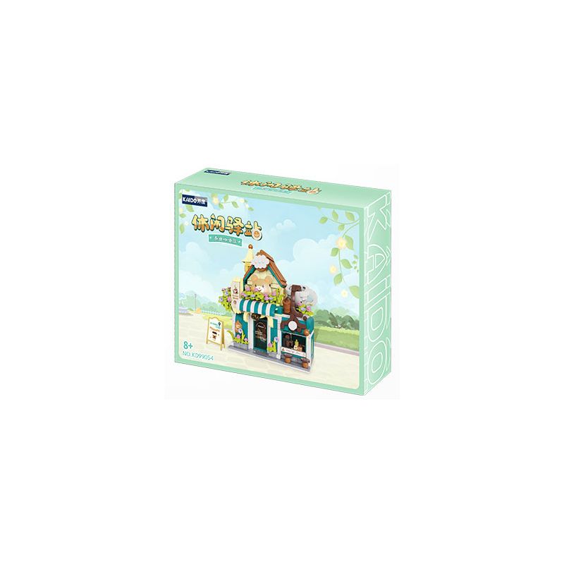 KAIDO KD99054 99054 TRẠM GIẢI TRÍ GẤU TEDDY COFFEE HOUSE bộ đồ chơi xếp lắp ráp ghép mô hình