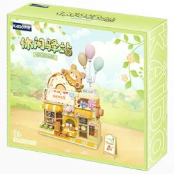 KAIDO KD99055 99055 TRẠM GIẢI TRÍ GẤU BÔNG NHÀ TRÁNG MIỆNG TEDDY bộ đồ chơi xếp lắp ráp ghép mô hình