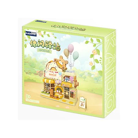 KAIDO KD99055 99055 TRẠM GIẢI TRÍ GẤU BÔNG NHÀ TRÁNG MIỆNG TEDDY bộ đồ chơi xếp lắp ráp ghép mô hình