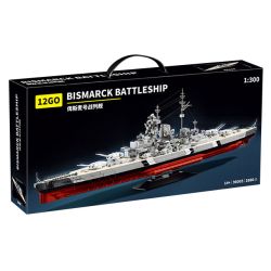 12GO 98005 BATTLESHIP BISMARCK 1 300 tỷ lệ 1:300 bộ đồ chơi xếp lắp ráp ghép mô hình Military Army BISMARCK CLASS BATTLESHIP Quân Sự Bộ Đội 2686 khối