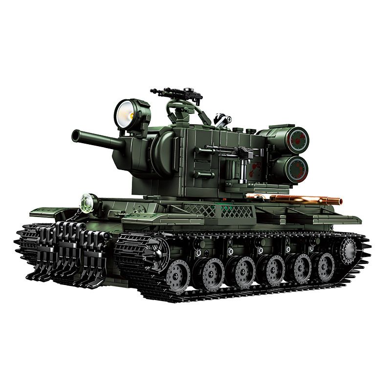 12GO 98003 BỂ NẶNG KV-2 bộ đồ chơi xếp lắp ráp ghép mô hình Military Army KV-2 HEAVY TANK Quân Sự Bộ Đội 2235 khối