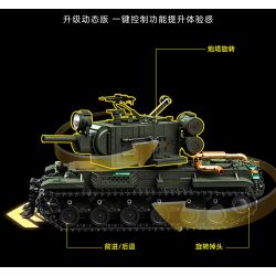 12GO 98003 BỂ NẶNG KV-2 bộ đồ chơi xếp lắp ráp ghép mô hình Military Army KV-2 HEAVY TANK Quân Sự Bộ Đội 2235 khối