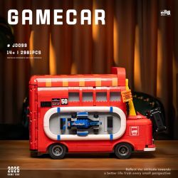 SMALL ANGLE JD093 SÂN CHƠI THÀNH PHỐ XE TRÒ RETRO bộ đồ chơi xếp lắp ráp ghép mô hình GAME CAR 2981 khối