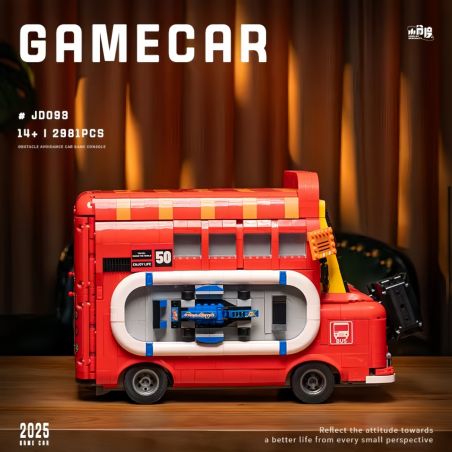 SMALL ANGLE JD093 SÂN CHƠI THÀNH PHỐ XE TRÒ RETRO bộ đồ chơi xếp lắp ráp ghép mô hình GAME CAR 2981 khối