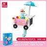 JIESTAR 58296 MÓC XE KEM bộ đồ chơi xếp lắp ráp ghép mô hình Gear ICE CREAM CART HOOK Đồ Lắp Ghép 155 khối