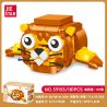 JIESTAR 59155 ĐỘNG VẬT ĐƯỢC XẾP CHỒNG LÊN NHAU VỚI SỞ THÚ VUI VẺ VÀ TIGER LION bộ đồ chơi xếp lắp ráp ghép mô hình 181 khối