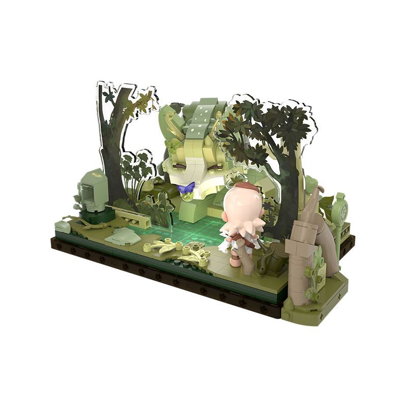 POP MART P10010 10010 ZSIGA FOREST WALK GENTLE BEHEMOTH bộ đồ chơi xếp lắp ráp ghép mô hình WALKING INTO THE FOREST 700 khối