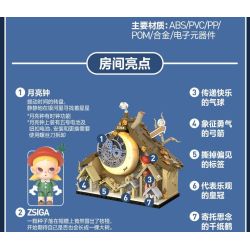 POP MART P10010 10010 ZSIGA FOREST WALK GENTLE BEHEMOTH bộ đồ chơi xếp lắp ráp ghép mô hình WALKING INTO THE FOREST 700 khối