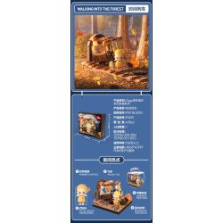 POP MART P10010 10010 ZSIGA FOREST WALK GENTLE BEHEMOTH bộ đồ chơi xếp lắp ráp ghép mô hình WALKING INTO THE FOREST 700 khối