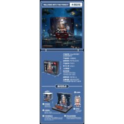 POP MART P10010 10010 ZSIGA FOREST WALK GENTLE BEHEMOTH bộ đồ chơi xếp lắp ráp ghép mô hình WALKING INTO THE FOREST 700 khối