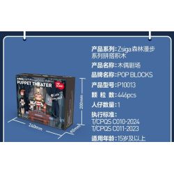 POP MART P10010 10010 ZSIGA FOREST WALK GENTLE BEHEMOTH bộ đồ chơi xếp lắp ráp ghép mô hình WALKING INTO THE FOREST 700 khối