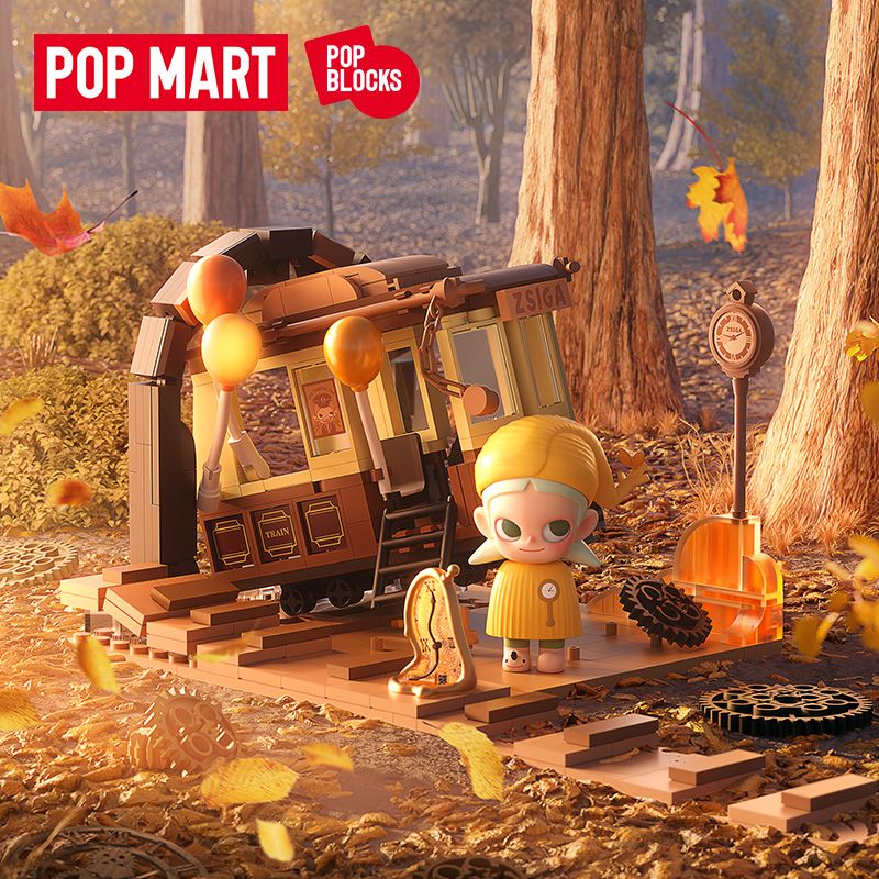 POP MART P10011 10011 ZSIGA FOREST WALK TURE TRAIN bộ đồ chơi xếp lắp ráp ghép mô hình WALKING INTO THE FOREST 439 khối