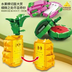 Kazi KY81164 81164 MÔ HÌNH NINJA 8 TRÁI CÂY bộ đồ chơi xếp lắp ráp ghép mô hình Movie & Game CUTTING FRUITS Phim Và Trò Chơi 962 khối