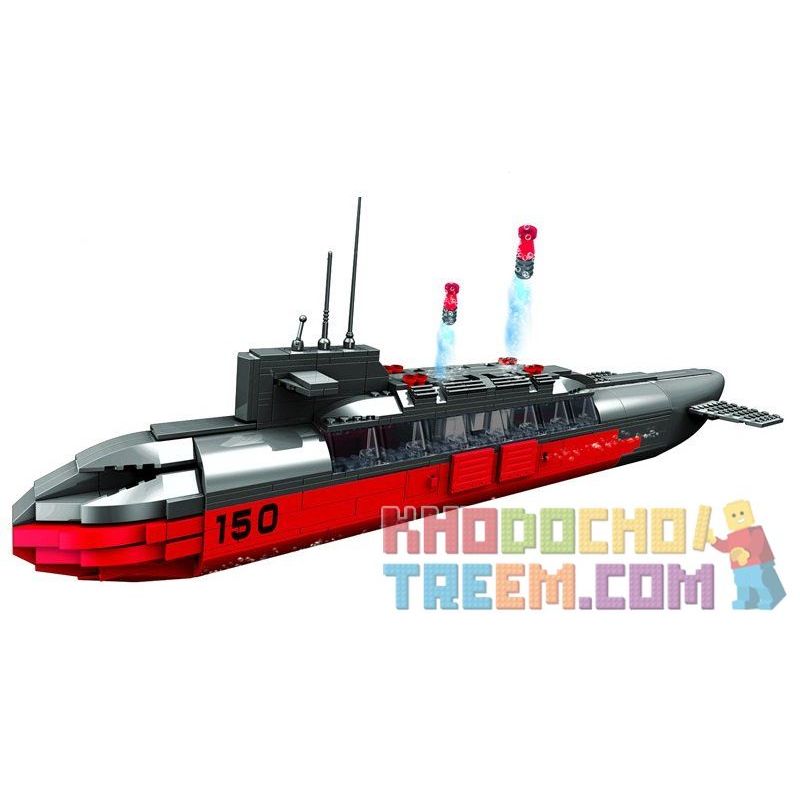 WOMA C0150 0150 non  TÀU NGẦM HẠT NHÂN CHIẾN LƯỢC KIỂU 094 bộ đồ chơi xếp lắp ráp ghép mô hình Military Army Quân Sự Bộ Đội 569 khối