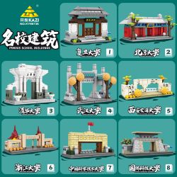 Kazi KY98736 98736 8 TÒA NHÀ TRONG CÁC TRƯỜNG HỌC NỔI TIẾNG bộ đồ chơi xếp lắp ráp ghép mô hình Architecture FAMOUS SCHOOL BUILDING Công Trình Kiến Trúc