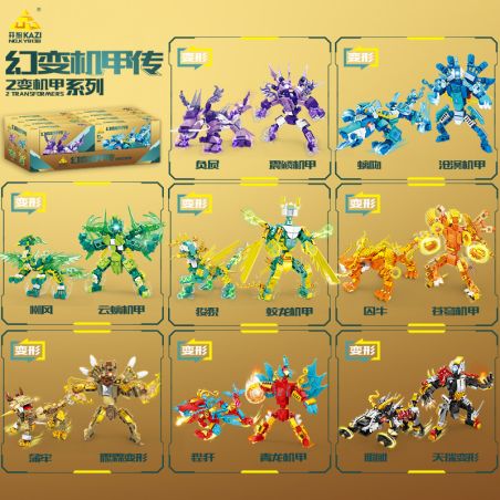 Kazi KY8130 8130 CHUYỂN ĐỔI MECHA 2 8 bộ đồ chơi xếp lắp ráp ghép mô hình