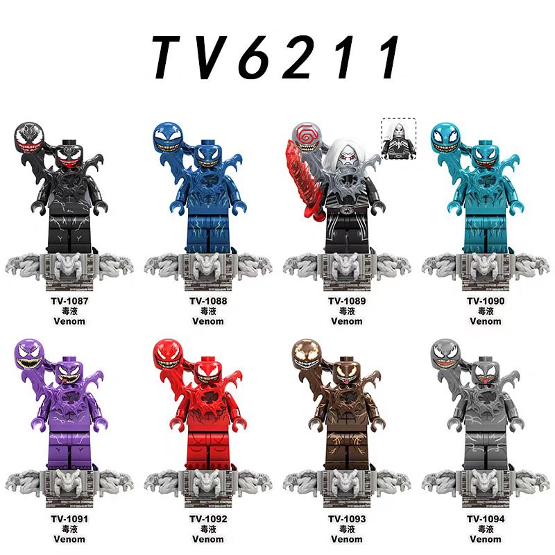 TV 1093 1094 6211 1087 1088 1089 1090 1091 1092 MÔ HÌNH VENOM 8 bộ đồ chơi xếp lắp ráp ghép mô hình Super Heroes Siêu Nhân Anh Hùng