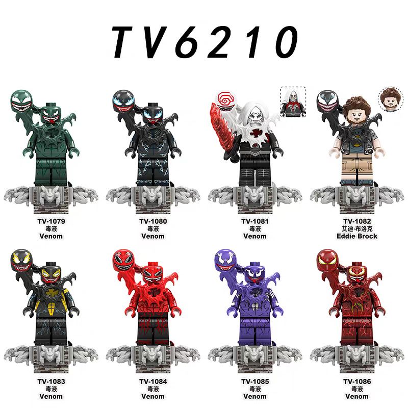 TV 6210 1079 1080 1081 1082 1083 1084 1085 1086 MÔ HÌNH VENOM 8 bộ đồ chơi xếp lắp ráp ghép mô hình Super Heroes Siêu Nhân Anh Hùng