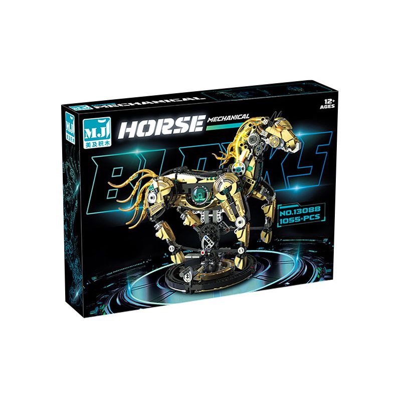BEAUTY AND 13088 NGỰA CƠ HỌC bộ đồ chơi xếp lắp ráp ghép mô hình SEMI MECHANICAL HORSE 1055 khối