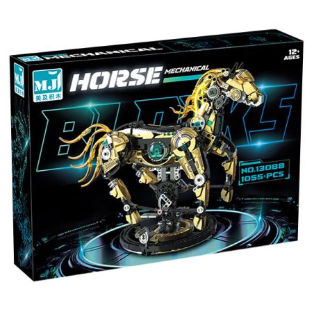 BEAUTY AND 13088 NGỰA CƠ HỌC bộ đồ chơi xếp lắp ráp ghép mô hình SEMI MECHANICAL HORSE 1055 khối