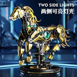 BEAUTY AND 13088 NGỰA CƠ HỌC bộ đồ chơi xếp lắp ráp ghép mô hình SEMI MECHANICAL HORSE 1055 khối