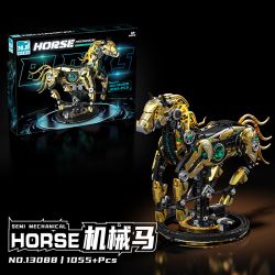 BEAUTY AND 13088 NGỰA CƠ HỌC bộ đồ chơi xếp lắp ráp ghép mô hình SEMI MECHANICAL HORSE 1055 khối