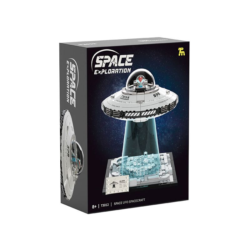 TAKUGI T3012 3012 VŨ TRỤ TÀU UFO bộ đồ chơi xếp lắp ráp ghép mô hình City SPACE EXPLANATION UFO SPACECRAFT Thành Phố