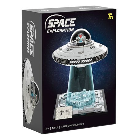 TAKUGI T3012 3012 VŨ TRỤ TÀU UFO bộ đồ chơi xếp lắp ráp ghép mô hình City SPACE EXPLANATION UFO SPACECRAFT Thành Phố