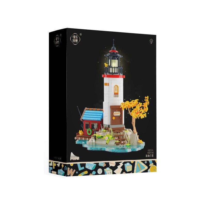 WEILE CREATION 6014 NGỌN HẢI ĐĂNG CAPE bộ đồ chơi xếp lắp ráp ghép mô hình Creator Sáng Tạo 1420 khối