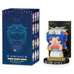 WEILE CREATION 2022 MƯỜI HAI CUNG HOÀNG ĐẠO KIM NGƯU bộ đồ chơi xếp lắp ráp ghép mô hình Brickheadz Nhân Vật Đầu To 207 khối