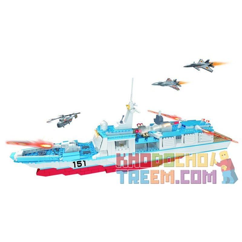 WOMA C0151 0151 Xếp hình kiểu  MILITARY ARMY Rocket Ship Tàu Chiến Trang Bị Tên Lửa 752 khối