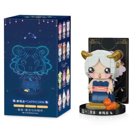 WEILE CREATION 2030 MƯỜI HAI CUNG HOÀNG ĐẠO MA KẾT bộ đồ chơi xếp lắp ráp ghép mô hình Brickheadz Nhân Vật Đầu To 186 khối