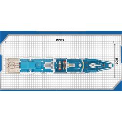 WOMA C0152 0152 Xếp hình kiểu  MILITARY ARMY Missile Destroyer Tàu Khu Trục 796 khối