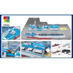 WOMA C0152 0152 Xếp hình kiểu  MILITARY ARMY Missile Destroyer Tàu Khu Trục 796 khối