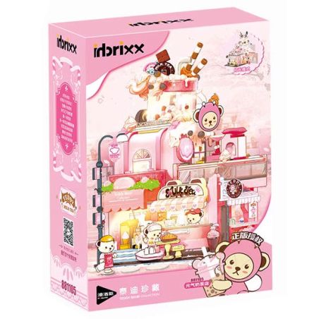 INBRIXX 881105 GẤU TEDDY CỬA HÀNG TRÀ SỮA YUANQI bộ đồ chơi xếp lắp ráp ghép mô hình TEDDY BEAR 1601 khối