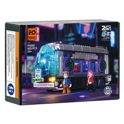 LUMIBRICKS FUNWHOLE F9060 9060 CYBERPUNK XE BUÝT TRONG TƯƠNG LAI bộ đồ chơi xếp lắp ráp ghép mô hình City Thành Phố 605 khối