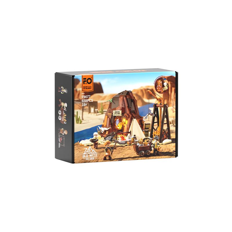 LUMIBRICKS FUNWHOLE F9077 9077 OLD WEST TRẠI CỦA TÔI bộ đồ chơi xếp lắp ráp ghép mô hình Western THE OLD WEST Trung Cổ 658 khối
