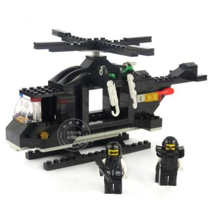 WOMA C9703 9703 Xếp hình kiểu  SWAT SPECIAL FORCE SWAT Helicopter Máy Bay Trực Thăng Lính đặc Nhiệm 214 khối