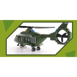 WOMA C0705 0705 Xếp hình kiểu  MILITARY ARMY Helicopter Trực Thăng 177 khối