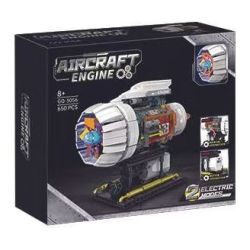 GOQI GQ-3056 3056 GQ3056 ĐỘNG CƠ HÀNG KHÔNG bộ đồ chơi xếp lắp ráp ghép mô hình AIRCRAFT ENGINE 650 khối