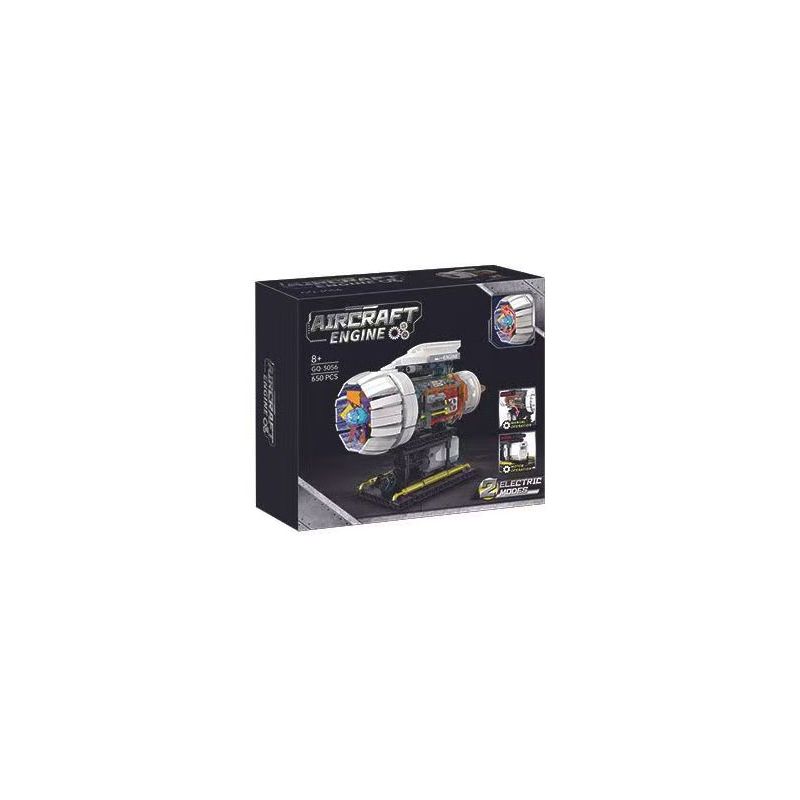 GOQI GQ-3056 3056 GQ3056 ĐỘNG CƠ HÀNG KHÔNG bộ đồ chơi xếp lắp ráp ghép mô hình AIRCRAFT ENGINE 650 khối