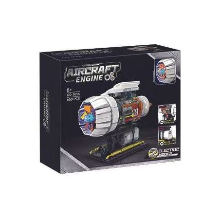 GOQI GQ-3056 3056 GQ3056 ĐỘNG CƠ HÀNG KHÔNG bộ đồ chơi xếp lắp ráp ghép mô hình AIRCRAFT ENGINE 650 khối