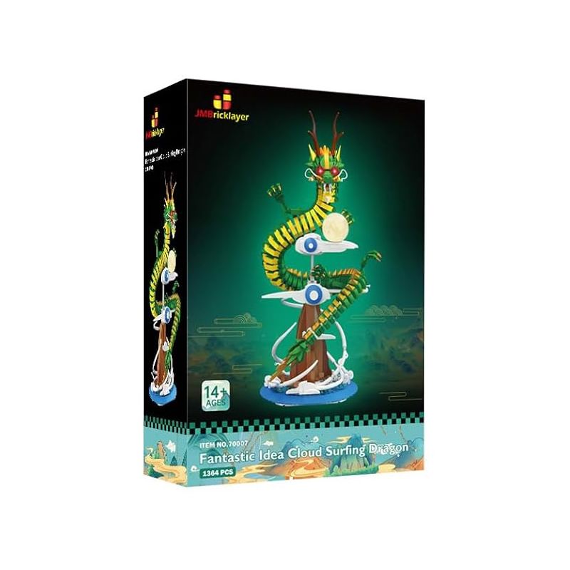 JMBRICKLAYER 70007 RỒNG THẦN THÁNH bộ đồ chơi xếp lắp ráp ghép mô hình FANTASTIC IDEA CLOUD SURFING DRAGON 1364 khối